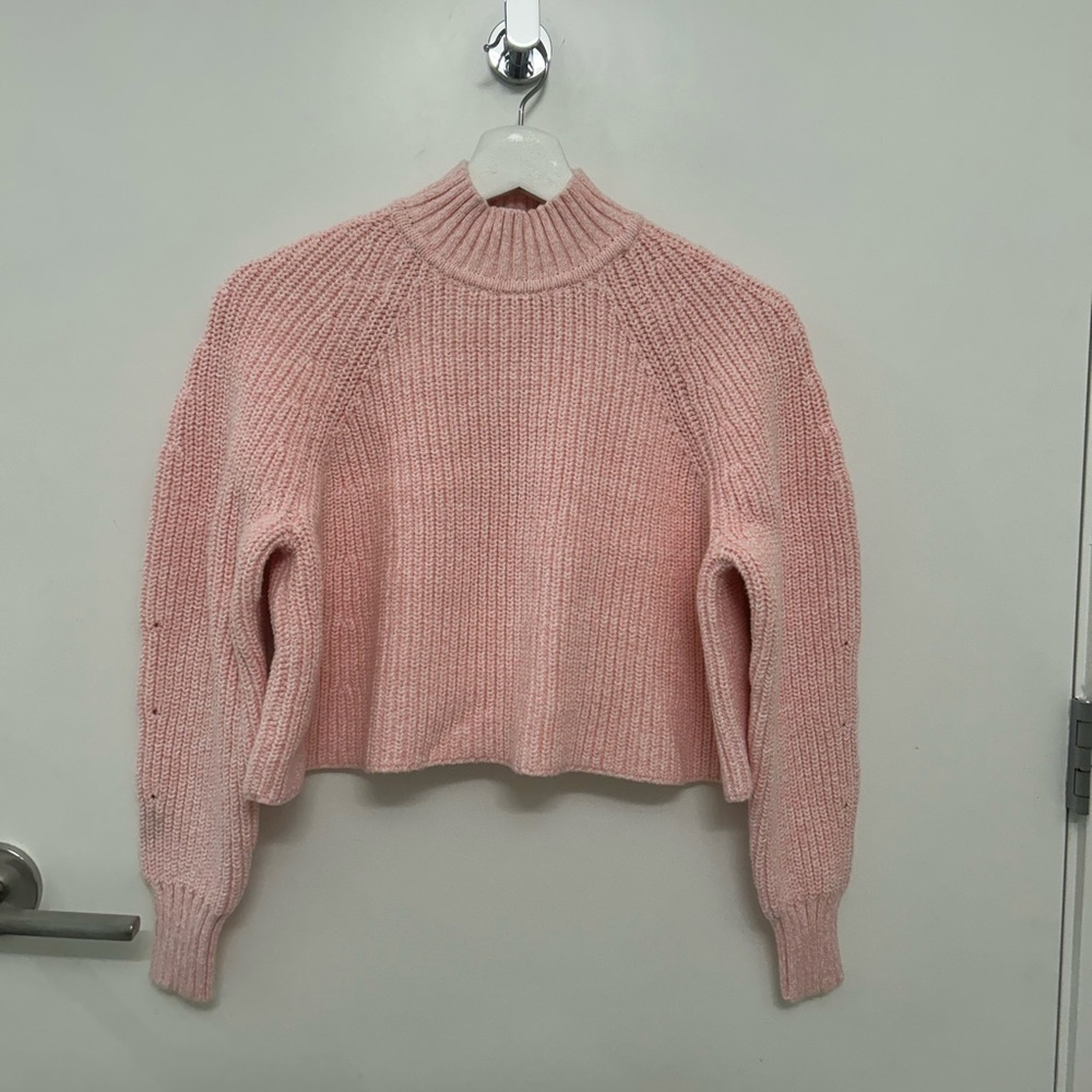 Club Monaco Cropped Knit Ribbed Sweater - Picture 4 of 7